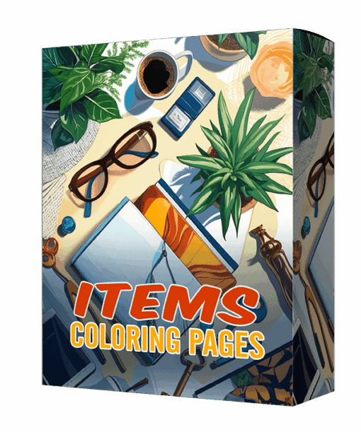 Items and Elements Coloring Pages for Kids