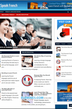 Learn French PLR WordPress Blog