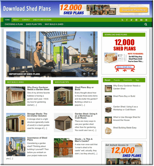 Shed Plans Ready Made WP Site