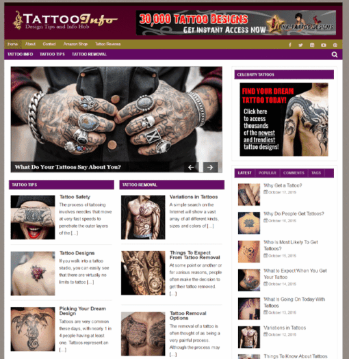 Tattoo Designs PLR Blog