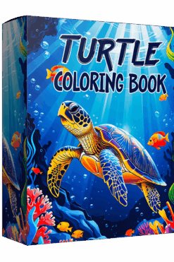Turtle Coloring Book Sheets for Kids