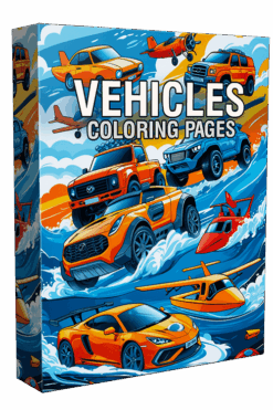 Vehicle Coloring Pages for Kids